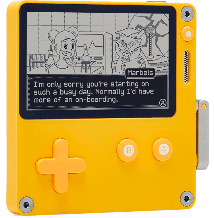 Playdate handheld, official product image