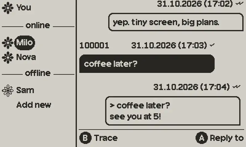 A quoted reply (official itch.io screenshot)