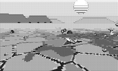 the dive, a chain, the warp and the WARDEN boss (developer's alt text) (1-bit still: gif-1-still.webp)